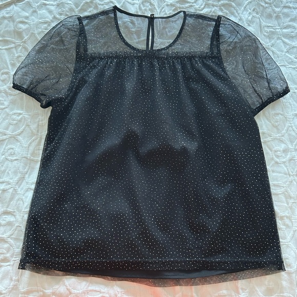 J. Crew black and gold top - Picture 3 of 6